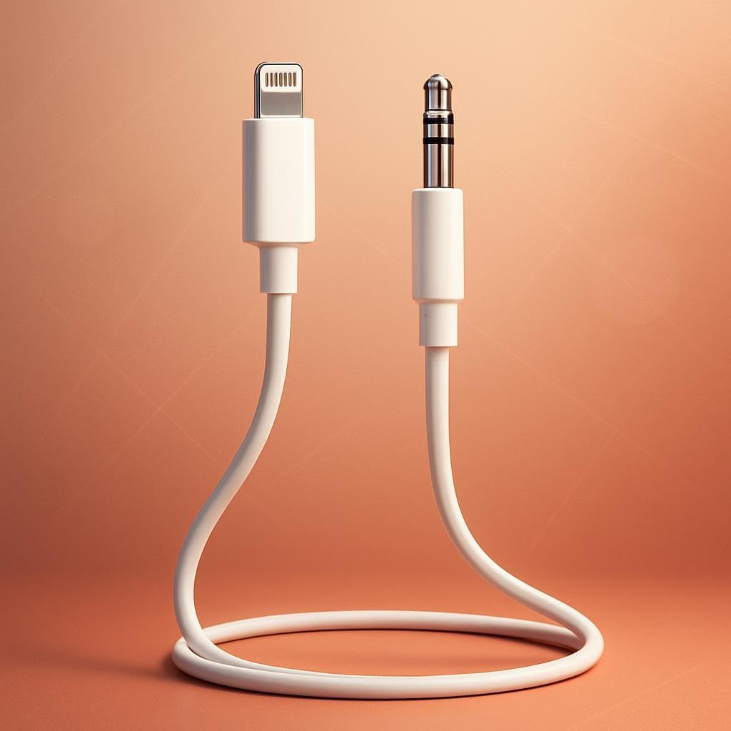 120 Pieces Aux Stereo Audio Cable - iPhone Aux to Lightning Connectors for Car & Portable Use (1m)