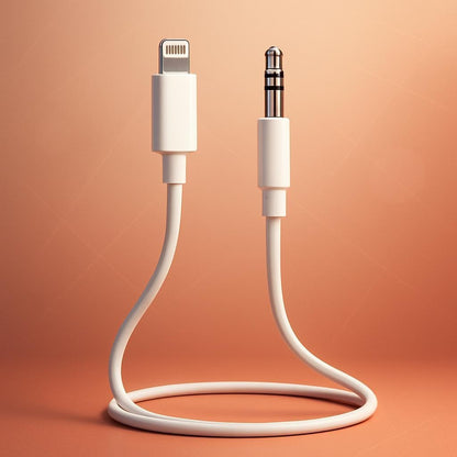Aux Stereo Audio Cable - iPhone Aux to Lightning Connector for Car & Portable Use,1m