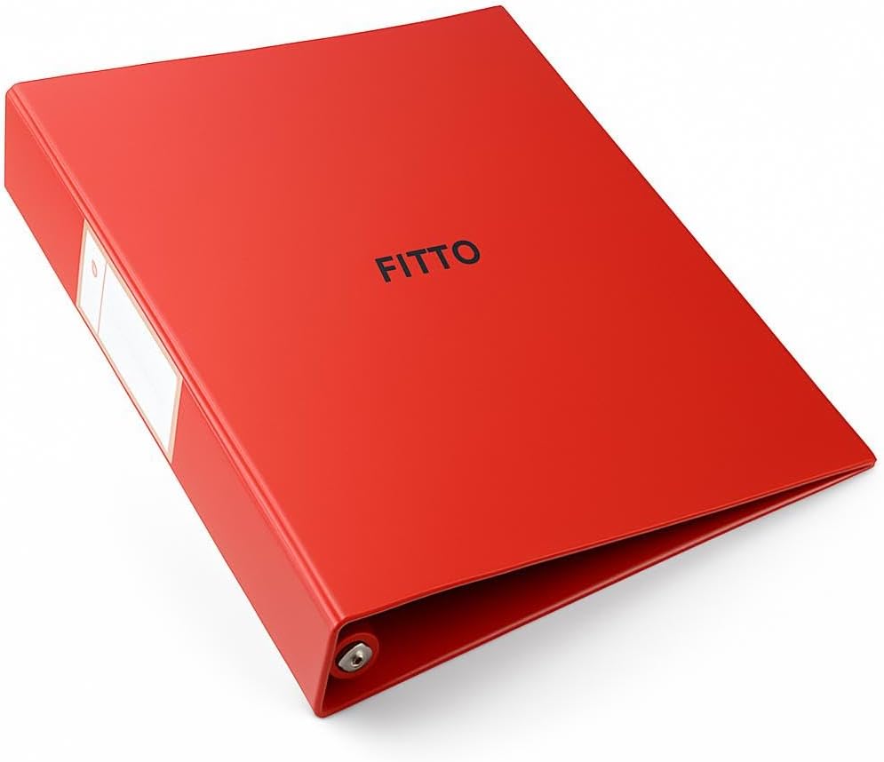 96 Pieces 4 Hole Binder Folders for A4 Sheets (34x25cm Red)