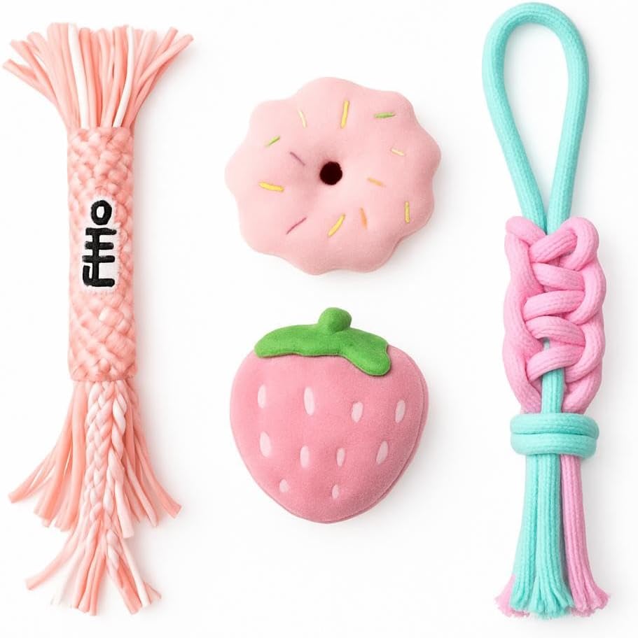 96 Pieces Dog Rope Toy Sets (Assorted Colors – Multi-Color pack of 5)