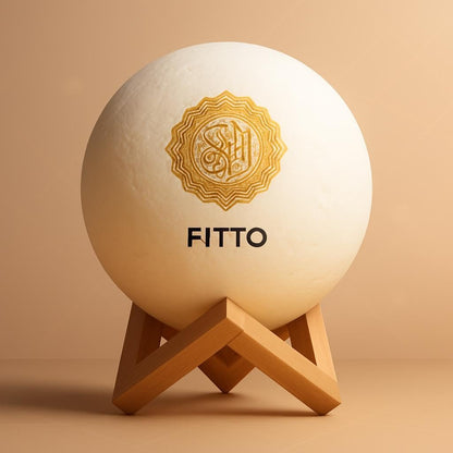 Quran Speaker 7-Color Moon Lamp – Smart App-Controlled Bluetooth Speaker with Quran Recitation, Tafseer & FM Radio