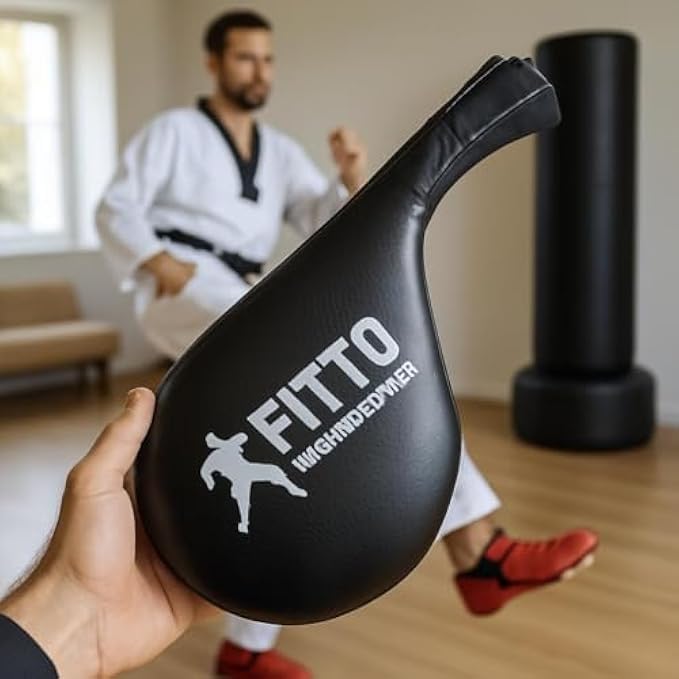 48 Pieces Single Boxing Fan Pads for Taekwondo - Black Training Equipment