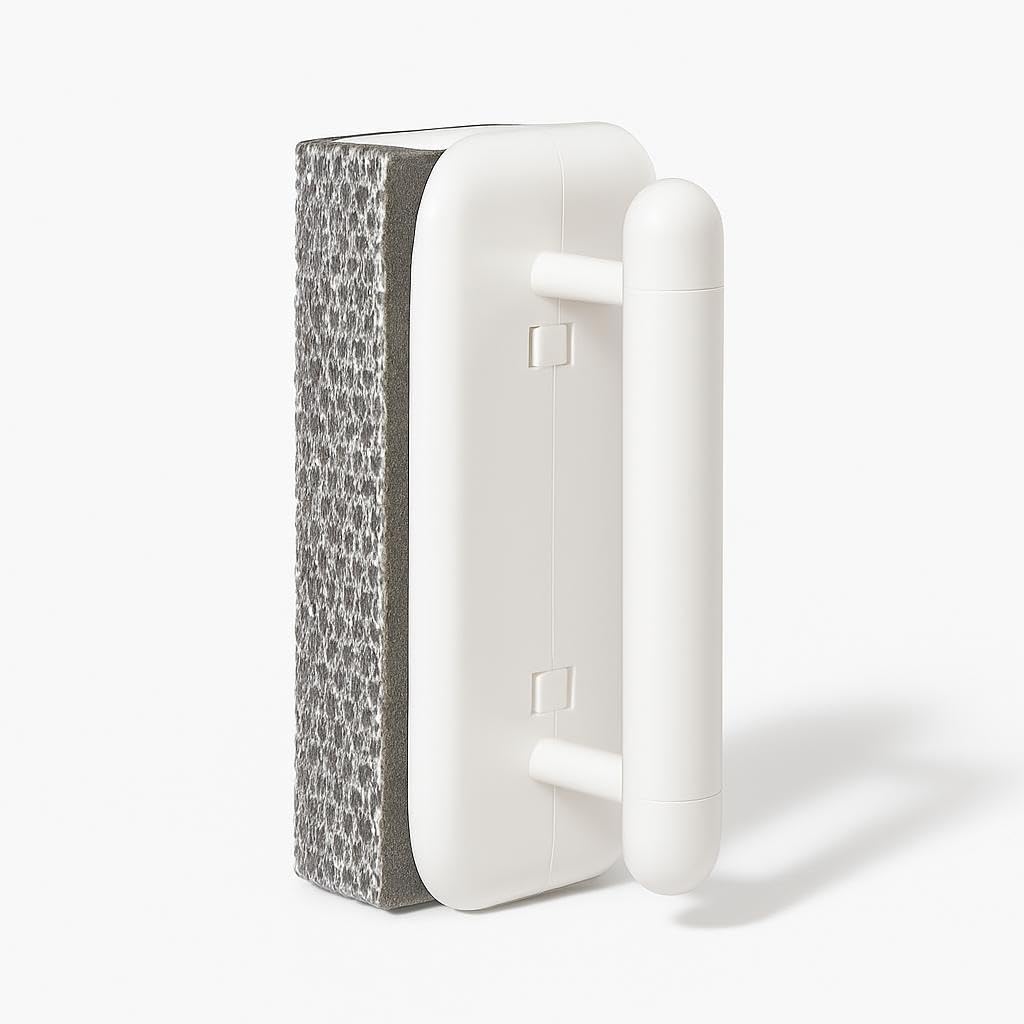 Handheld Crevice Cleaner, Scrubber for Laundry, Floor, Home. Foldable Crack Cleaning Brush – White