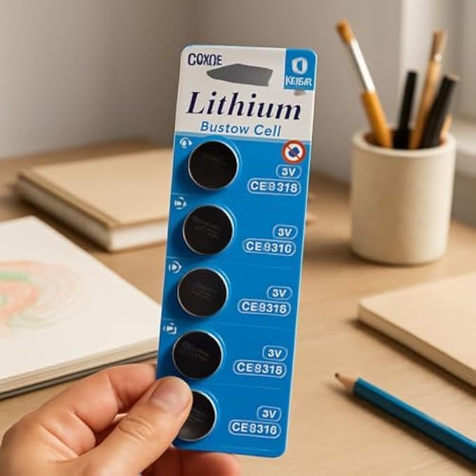 120 Pieces 3V Lithium Button Cell Coin Battery Pack of 5s for Watches (Remotes – Key Fobs – Calculators – CMOS)