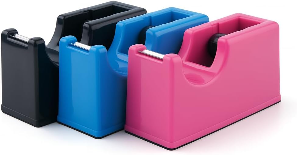 Tape Dispenser 1 PC 150MM X 60MM X 76MM, Assorted Colors, Office and Home Use