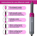 60 Pieces Air Brushes (Hair Dryer Brush – 5 in 1 Anion Hair Styler Set – Interchangeable Heads – Professional Hairdressing Tools – for All Hairstyles – Blow Drying – Volumizing – Straightening – Curling)
