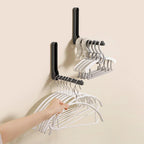 240 Pieces 90 Degree Foldable Wall-Mounted Clothes Hanger Storage Artifacts (Adhesive Type – Can hold Upto 5kg)