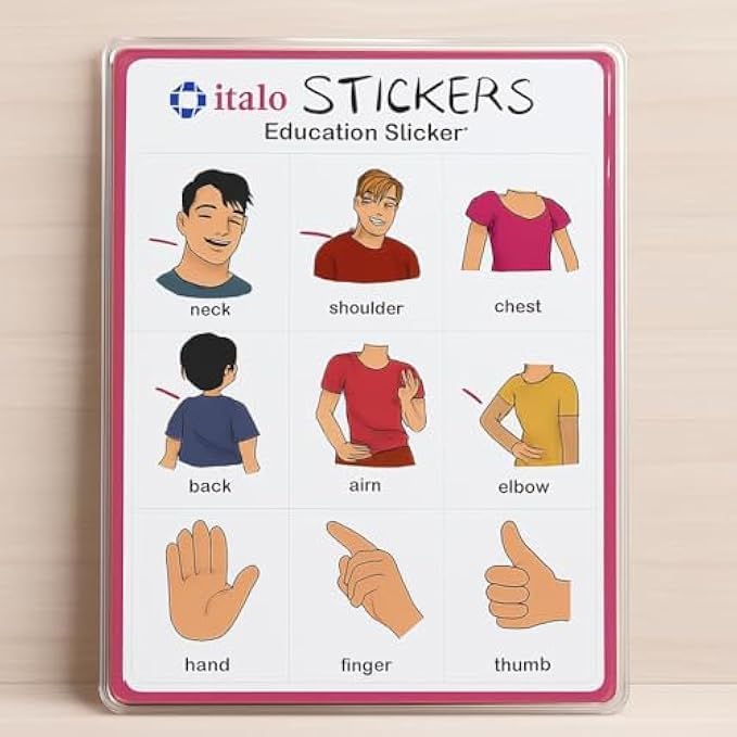 120 Pieces Body Parts Stickers for Kids - Educational Human Anatomy Stickers (Self-Adhesive Classroom & Preschool Learning Labels – Waterproof Sticker Set)