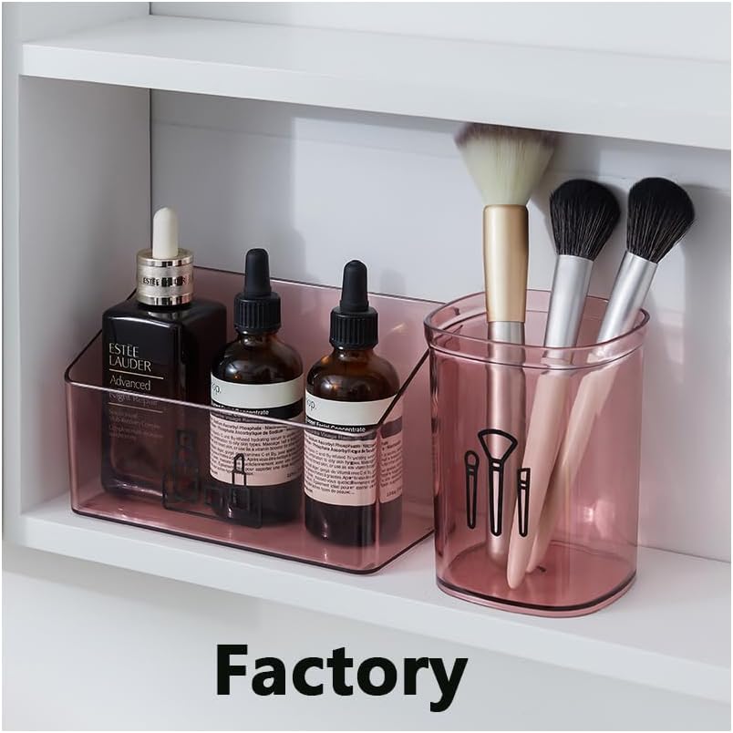144 Pieces Large Mirror Cabinet Storage Boxes