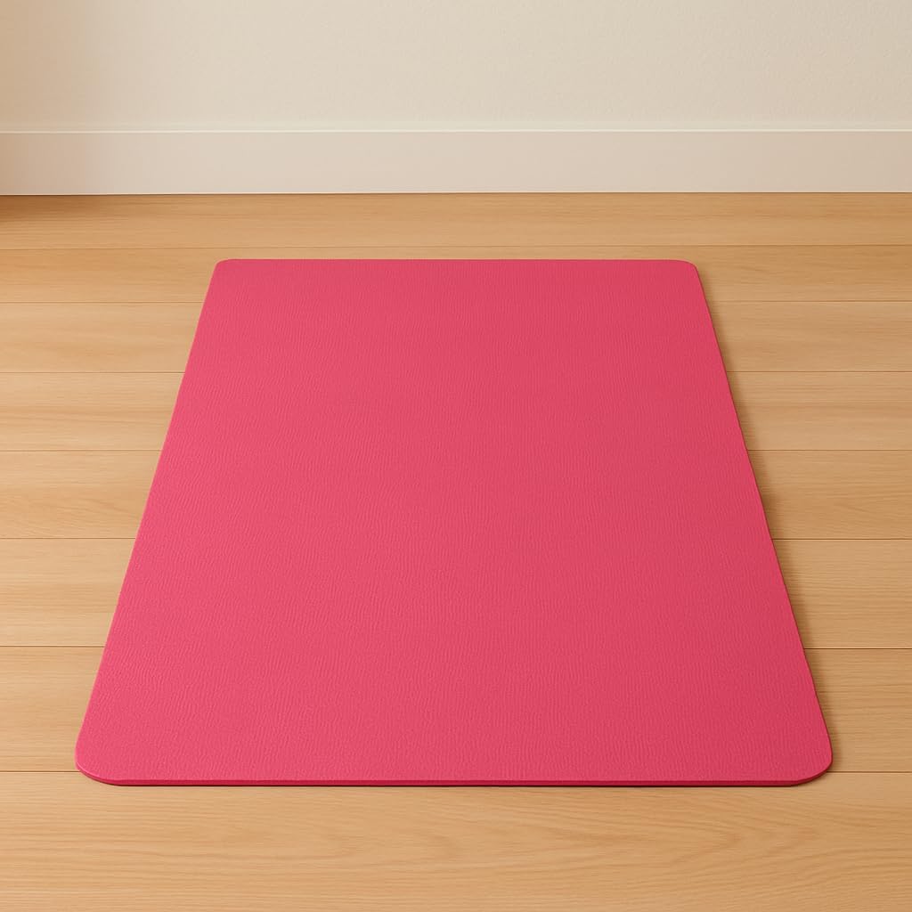 96 Pieces 4mm Thick Yoga Mats (61x183cm - Non-Slip – Eco-Friendly Pink Exercise Mat for Yoga – Pilates – Fitness – and Home Workouts - Extra Cushioning for Joint Support)