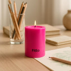 96 Pieces Pillar Candle Unscented Long Burning White Wax Candles for Home Decor (Centerpieces – Weddings – Relaxation – PINK CLR 5X7.5 CM)
