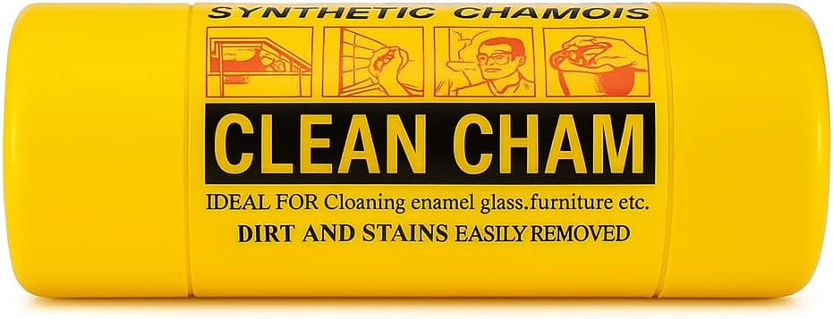 Clean Chamois Synthetic Cloth - Ultra-Absorbent, Lint-Free, Scratch-Free Cleaning Towel for Cars, Boats, Windows, Home Use - Durable & Reusable Synthetic Chamois Cloth for Streak-Free Shine