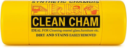 Clean Chamois Synthetic Cloth - Ultra-Absorbent, Lint-Free, Scratch-Free Cleaning Towel for Cars, Boats, Windows, Home Use - Durable & Reusable Synthetic Chamois Cloth for Streak-Free Shine