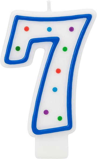 Birthday Candle - Number 7 for Birthdays, Party Decor, Numerical Celebration Candle