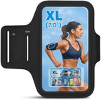 96 Pieces Black Arm Bands for Running - Adjustable Cell Phone Holder for Sports and Fitness