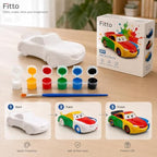 96 Pieces DIY Creative Car Painting Kits with White Paintable Car Model (6 Paint Pots and Brush – Assorted Colors)