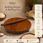 96 Pieces 8 inch Wooden Rolling Board and Rolling Pin Sets (Round Wood Chakla Belan for Roti – Chapati – Pizza – Pastry and Dough Rolling – Brown)