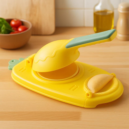 2-in-1 Dumpling Maker - Easy DIY Dumpling & Ravioli Maker with Press Mould and Stuffing Spoon, Quick & Simple Dumpling Press Tool for Homemade Dumplings, Empanadas, Ravioli, Pastries & More