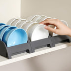 144 Pieces Bowl and Dish Storage Racks (Horizontal Design – Gun Grey – 25.5cm x 14cm x 7cm)