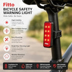 96 Pieces Bicycle Safety Warning Lights (Bright Red Rear LED Bike Light with Multiple Flash Modes – Tool-Free Adjustable Strap and Weather-Resistant Compact Design)