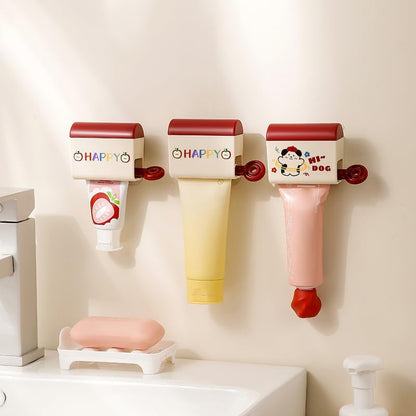 Toothpaste Squeezer – Red and Cream Color