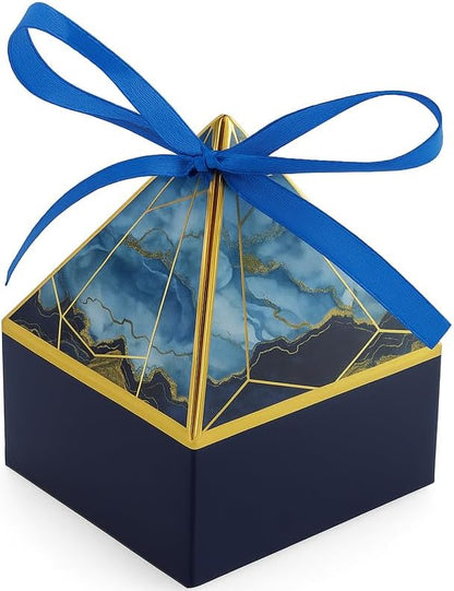 12 Pieces Blue Candy Gift Box 4.3x8.5x10cm, Small Decorative Storage Box for Sweets and Treats