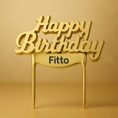 1Pc Happy Birthday Letter Cake Candles – Gold Birthday Cake Decoration for Party, Birthday Cake Toppers, Fun Cake Candle Decor