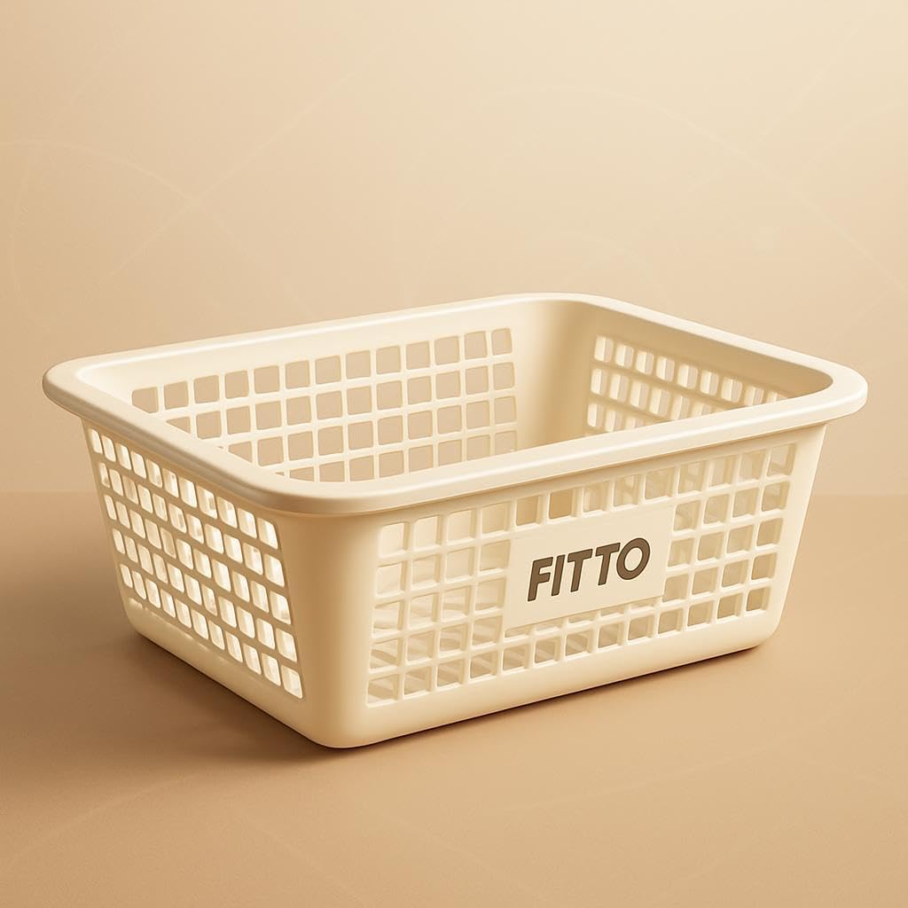 Mini Storage Basket Small – Off White Fruit Tray for Washing, Storing, and Serving, Easy Drainage, Nestable, Food Safe