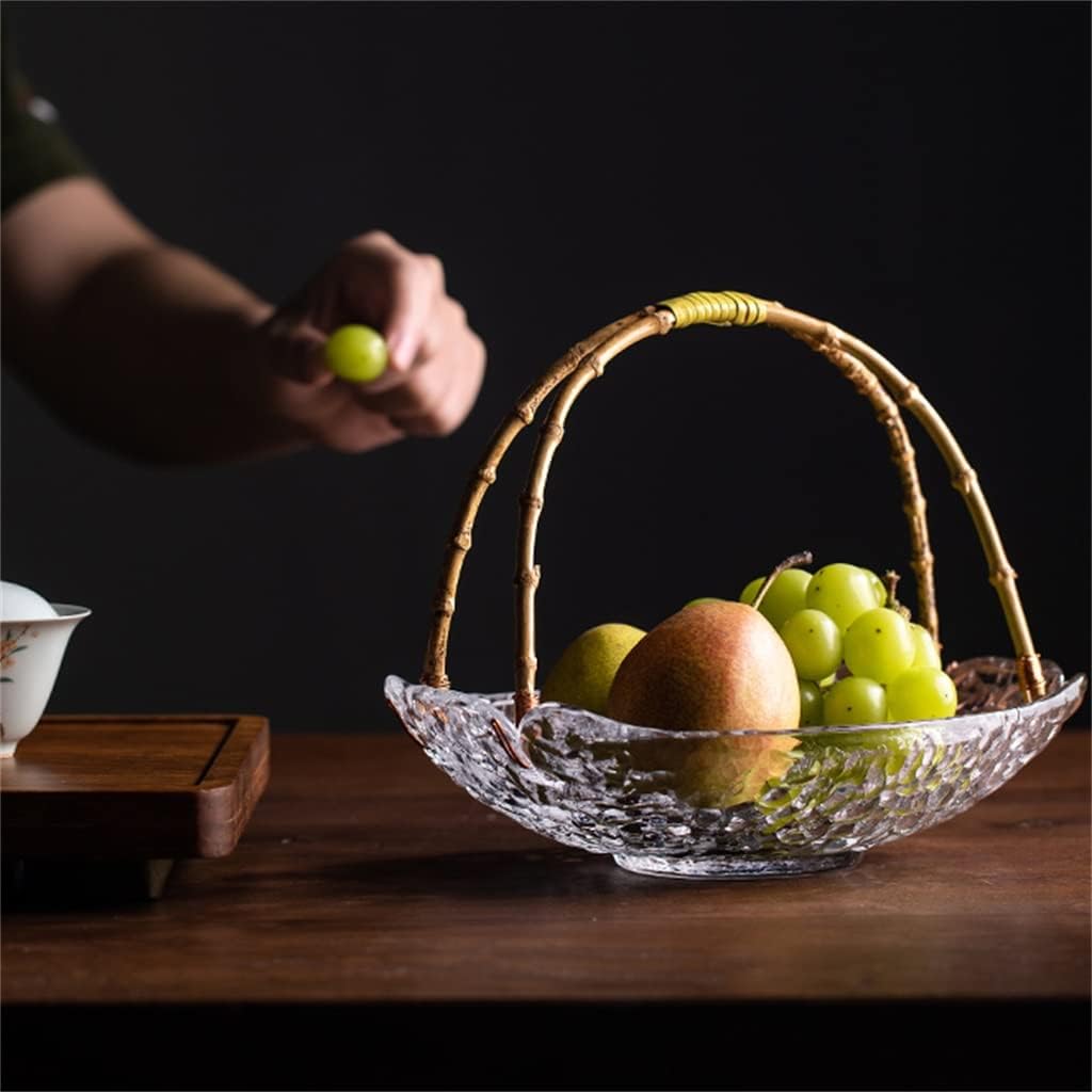 72 Pieces Glass Fruit Basket Snack Dishes for Living Room - Elegant Decorative Bowl (Modern Centerpiece – Multi-Purpose Storage for Fruits – Snacks – and Home Décor - Perfect for Dining & Coffee Tables)