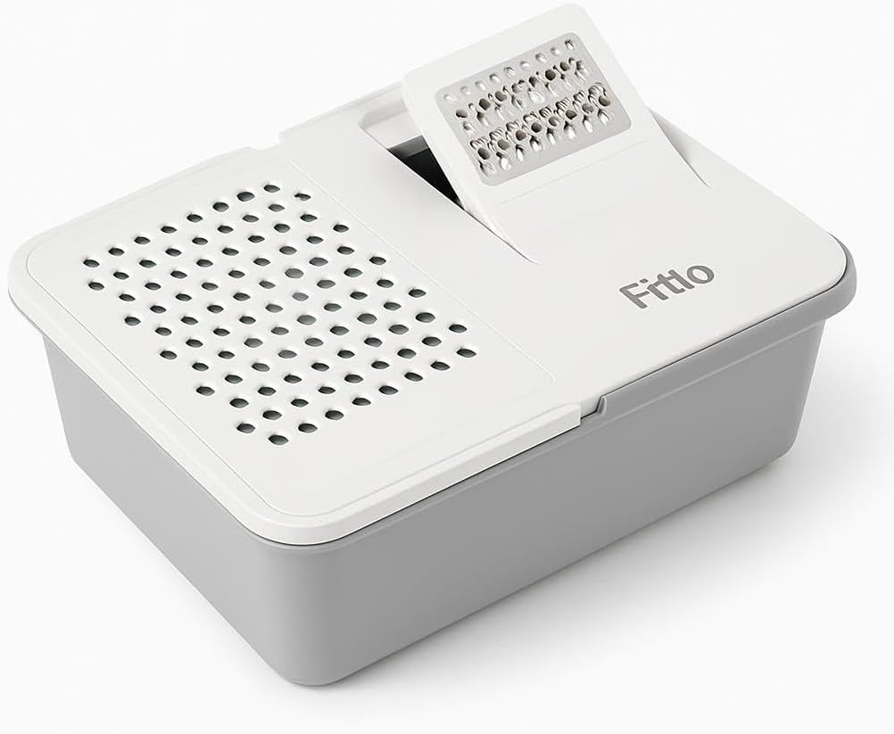 96 Pieces Scraper Storage Boxes with Grater (White & Grey)