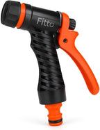 96 Pieces Adjustable Handheld Garden Hose Nozzles with Textured Grip and Orange Trigger