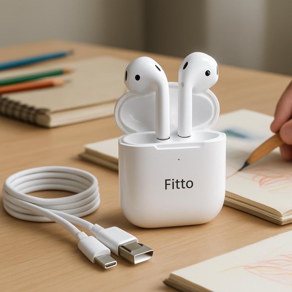 Wireless Stereo Earbuds Type-C Charging Bluetooth Earphones