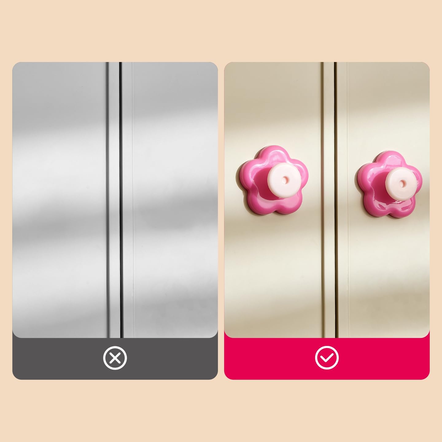 120 Pieces Flower Suction Cup Hooks (Decorative Rose – Pack of 4 – Pink Design)