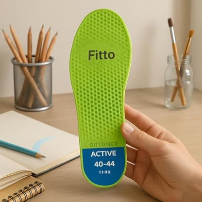 Foam Shoe Insoles Green Size 40-44 Cut-to-Fit 1 Pair - Cushioned Shoe Inserts Comfort Insoles Arch Support Footbed