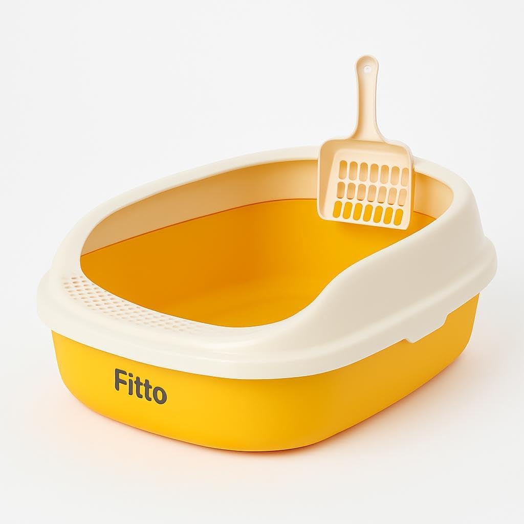 96 Pieces Pet Litter Boxes (Yellow – Easy to Clean and Maintain)