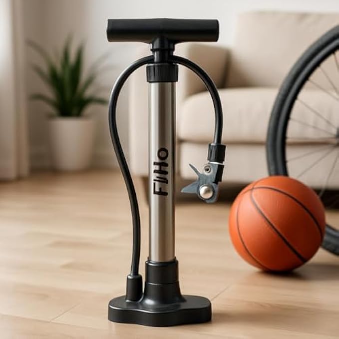 Multipurpose Heavy-Duty Small Hand Air Pump - Silver