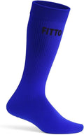 96 Pieces Anti-Slip Blue Football Socks for Kids - Comfortable & Durable Sports Socks