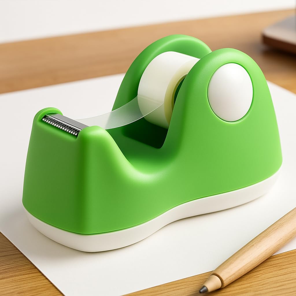 Tape Dispenser, Green for Office, Home & School