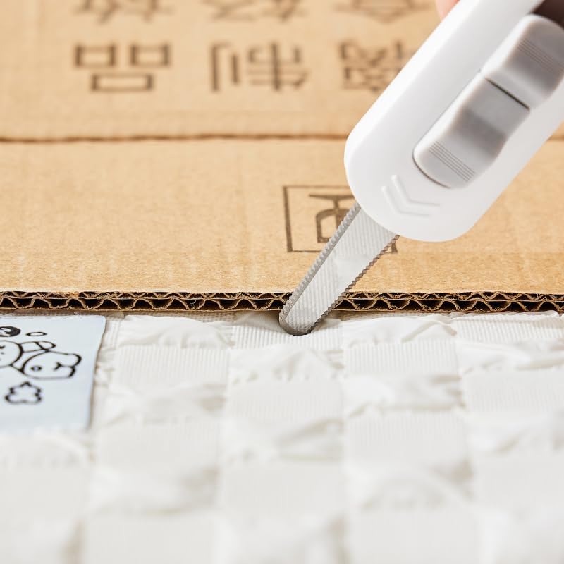 Safe Express Knife – Ergonomic Design – Compact White ABS + Stainless Steel