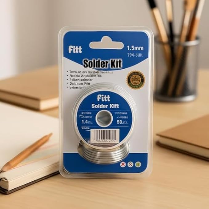 120 Pieces 1.5mm Solder Wire Kit - Rosin Core Lead-Free Solder Wires for Electronics Repair (Flux Paste & Desoldering Braid – Soldering Accessories)