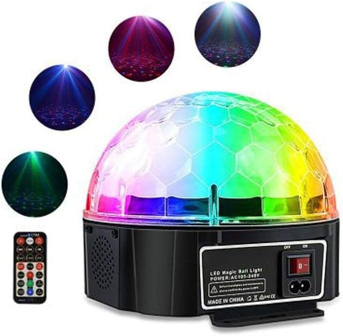 96 Pieces Rotating Crystal Ball LED Light Dome | Battery-Operated Night Light | Colorful Mood Lamps for Parties (Home Decor – and Kids | Ideal Gift for Birthdays and Celebrations)