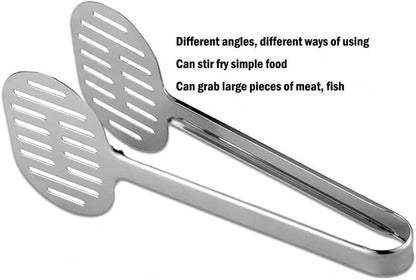 Stainless Steel Barbecue Tongs – Premium Quality, Extra Long, Heat-Resistant, Non-Slip Grip, Ideal for Grilling, BBQ, and Cooking – Durable Kitchen Tool