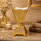96 Pieces Incense Burner Decorative Gold Bakhoor Holders for Home Fragrance (Metal Aroma Burner with Lattice Design and Stable Base)