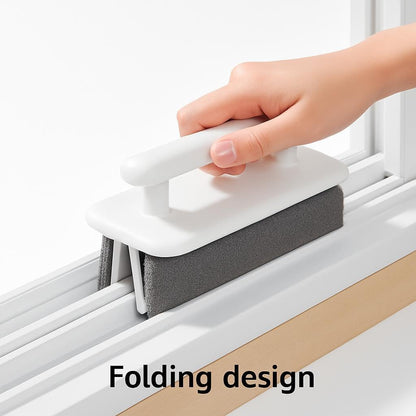 Multipurpose Cleaning Scrubber – Replaceable Cloth Pad – White & Grey