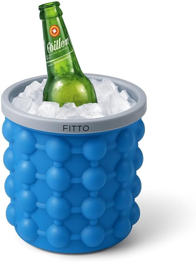 96 Pieces Ice Cube Maker Genies (Space-Saving Dual-Use Silicone Ice Bucket & Party Drink Tub for Whiskey – Cocktails – Beverages – and More)