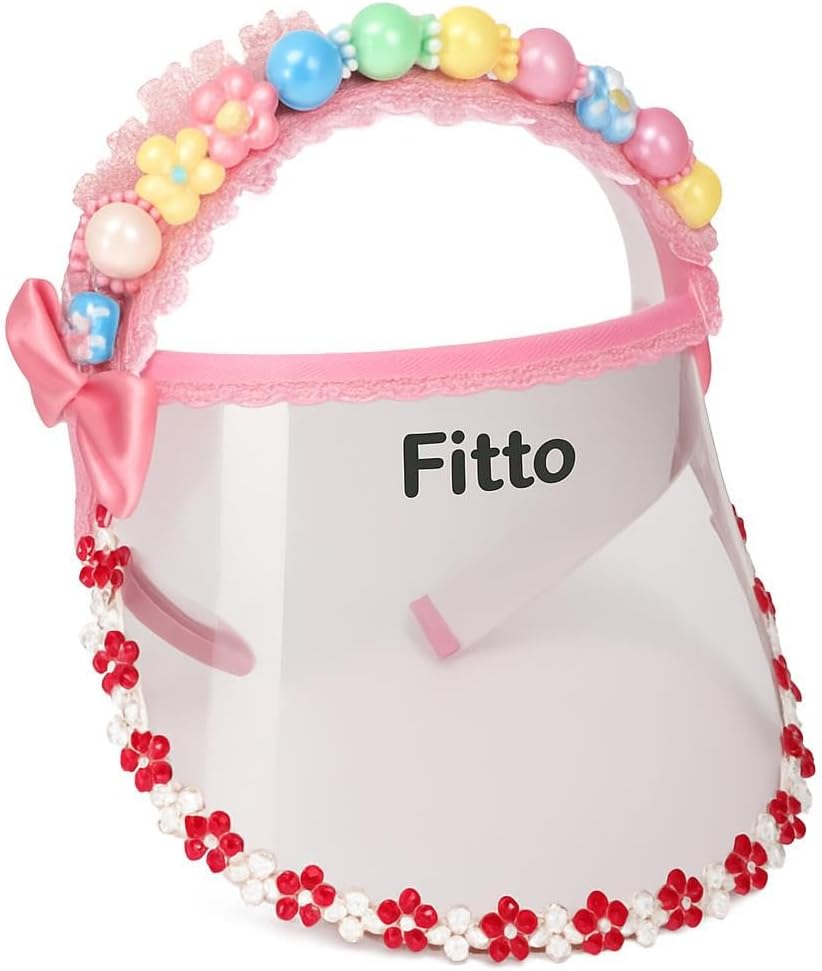 144 Pieces Cute Princess Headbands with Transparent Forehead Shield (Assorted Colors)