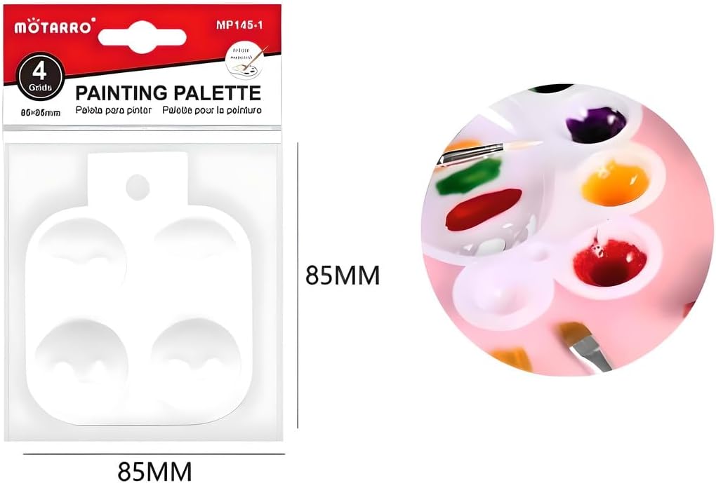 240 Pieces Painting Plates (85mm x 85mm White – 1 PC – Durable Square Paint Palette for Artists)