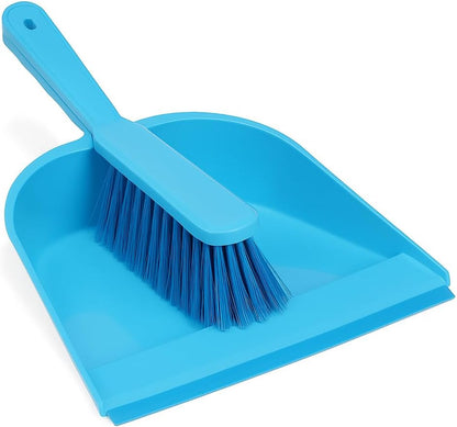Dustpan and Brush Set - High-Quality Plastic, Ergonomic Handle, Lightweight, Compact Design for Efficient Cleaning - Indoor & Outdoor Use, Ideal for Home, Office, Garage, and Car