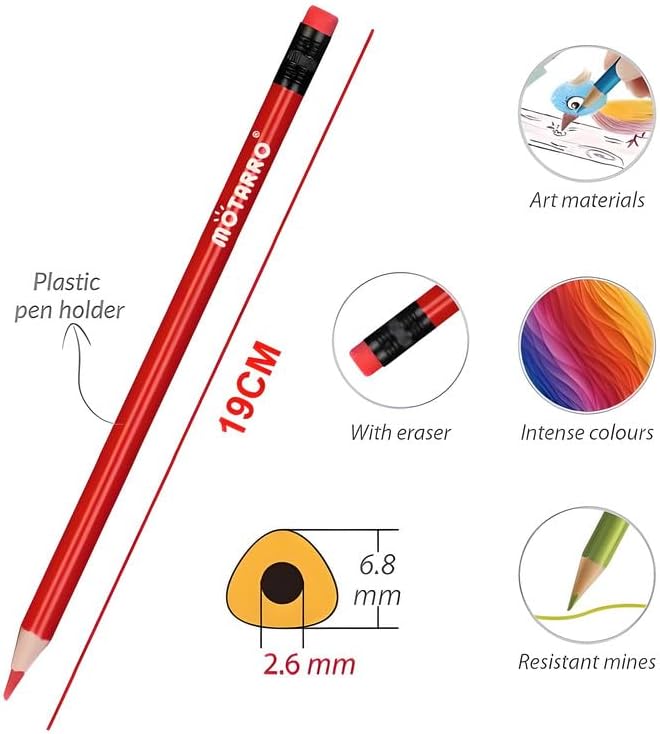 120 Pieces 12 Pieces (2.6mm Color Pencils 19cm 12 Colors Art Supplies Drawing)