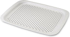 96 Pieces White Trays with Drainage (Multi-Functional Kitchen Organizer for Food Prep – Serving – and Storage – Durable Plastic Tray for Home and Kitchen Use)